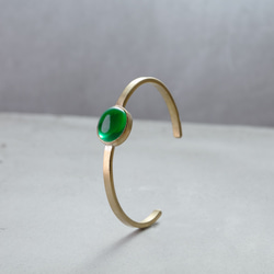 【在庫処分SALE】真鍮 ガラスバングル  選べる3collar  アンティークゴールド  BB020 11枚目の画像