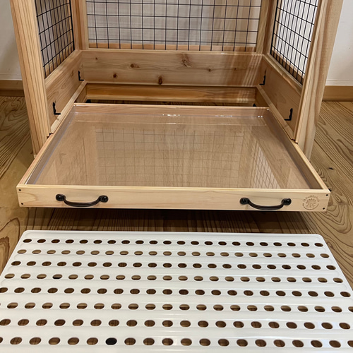 スノコ付き木製ケージ ウサギ小屋 ネコの家 ペット小屋 スノコ付き木製ケージ ウサギ小屋 ネコの家 ペット小屋