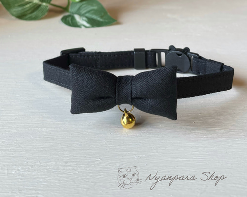 ⋈シンプルな蝶ネクタイ ブラック フォーマル 蝶ネクタイリボン 猫