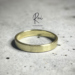 サイズオーダー brass 真鍮 マットリング 3mm シンプル 指輪・リング