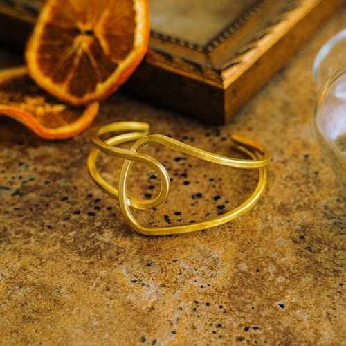 再入荷】Creema限定 個性的 真鍮バングル アンティークゴールド