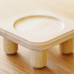 猫用食器台（テーブルのみ）１皿バージョン　【食器テーブル・ペット用・餌台・木製・ナチュラル】 5枚目の画像