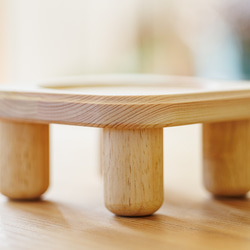 猫用食器台（テーブルのみ）１皿バージョン　【食器テーブル・ペット用・餌台・木製・ナチュラル】 8枚目の画像