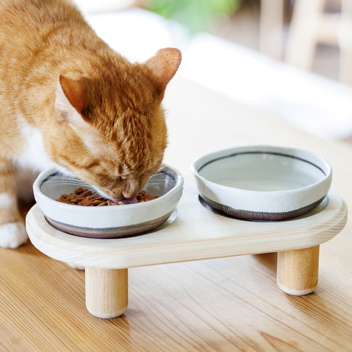 猫用食器台（テーブルのみ）・丸足バージョン 【食器テーブル