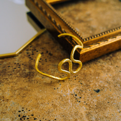 Creema限定  超個性的 真鍮バングル アンティークゴールド フリーサイズ  送料無料　BB014 8枚目の画像