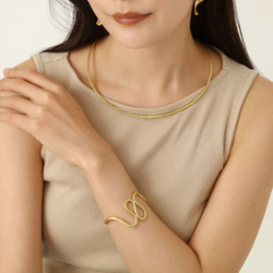 Creema限定  超個性的 真鍮バングル アンティークゴールド フリーサイズ  送料無料　BB014 2枚目の画像