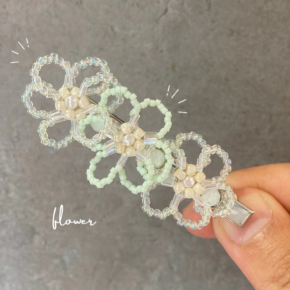 ビーズアクセサリー』フラワービーズ♡ヘアアクセサリー♪ビーズ