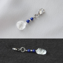 Ice Zipper Charm（クリスタル×ラピスラズリ） 3枚目の画像