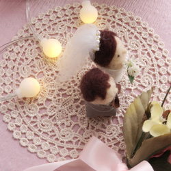 ウェルカムスペースセット(ミニドールとピンク花束) 結婚式 まとめ売り 4枚目の画像