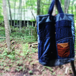 SAYOCAFEメイド、襤褸テイストのかっこいいダメージデニムパッチワーク