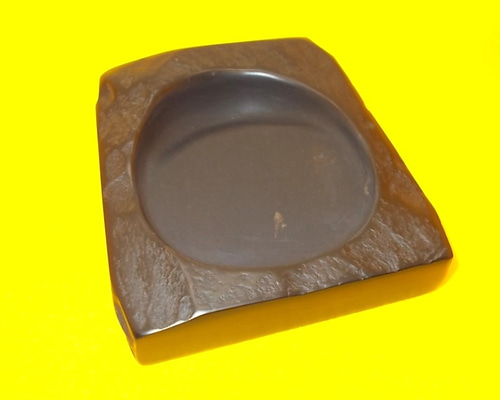 小型硯 自然・角型硯 NO.0587 天然那智黒石製 ペン・筆記