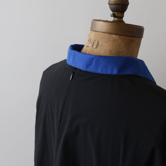新作　重ねて楽しむ　付け襟　丸襟 　ブルー　コットン１００％　丸襟　付け衿　E17B 6枚目の画像
