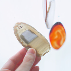 天然石瑪瑙風鈴 - Milk Tea メノウのヒーリングチャイム ウィンドチャイム 8枚目の画像