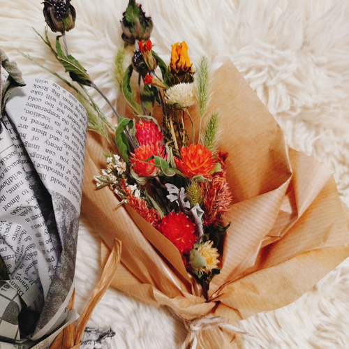 3つのブーケ SALE Eドライフラワー三点セット 可愛くてお洒落なブーケ  