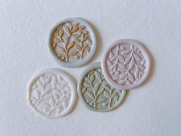 Wax Stamp -Leaf branch ／スタンプヘッド 2枚目の画像