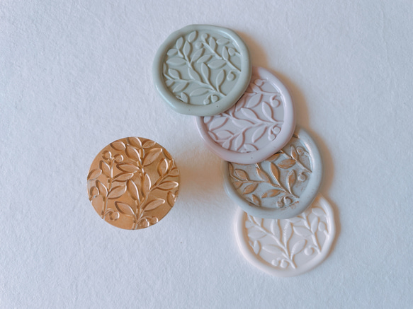 Wax Stamp -Leaf branch ／スタンプヘッド 1枚目の画像