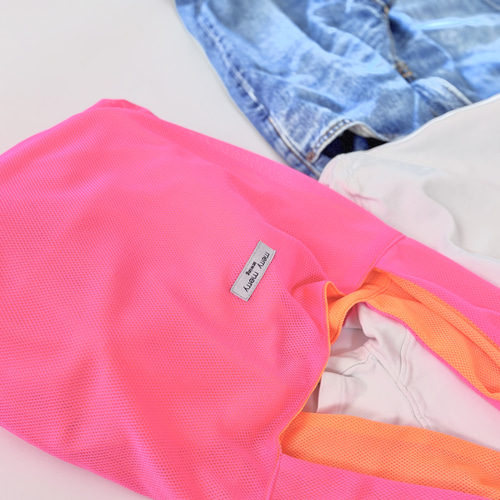 数量限定 再販】ネオンなメッシュバッグ 蛍光色 ネオンピンク ネオン