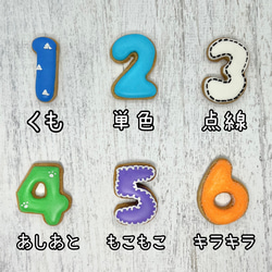 【最短3日発送！】数字（小）アイシングクッキー 3枚目の画像