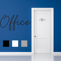 【賃貸OK】Office 仕事部屋 オフィス ステッカー ドアステッカー 筆記体 3色 シール　おしゃれ 1枚目の画像