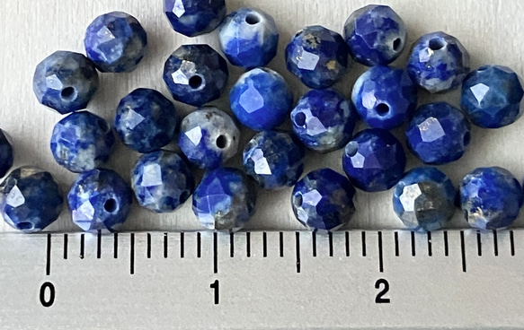 20粒　素材　天然石ビーズ　ラピスラズリ　4mm 2枚目の画像