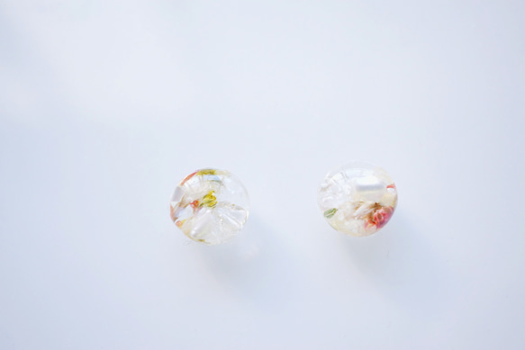 -Hanami Shizuku- 天然石石英耳釘/耳環 [hitoshizuku] 第3張的照片