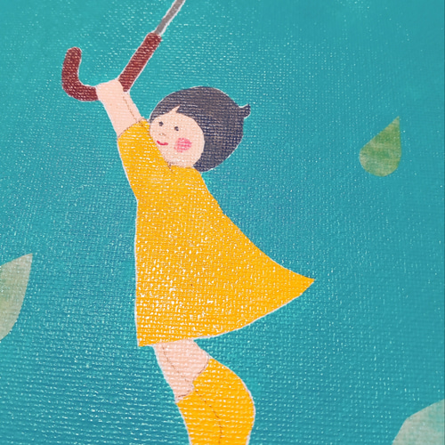 絵本の様な絵】 アクリル絵画 原画販売です(^^) 太陽に向かって】