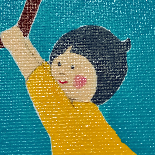 絵画 アート『ママの傘なら空も飛べる』アクリル絵画 原画