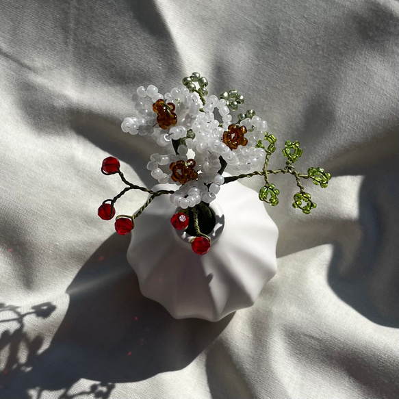 ビーズフラワー　ブーケ　一輪挿し ビーズフラワー ブーケ 一輪挿し - メルカリ