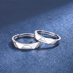 ペアリング　結婚指輪　クリスマス　誕生日　記念日　プレゼント　シンプル　シルバー925 ビジュー　つけっぱなしok　 8枚目の画像