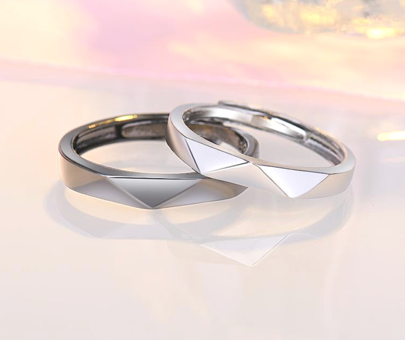 ペアリング　結婚指輪　クリスマス　誕生日　記念日　プレゼント　シンプル　シルバー925  フリーサイズ　つけっぱなしok 6枚目の画像