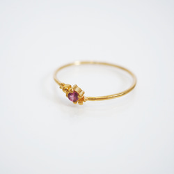 ガーネットの雫リング (gold×Rhodolite garnet) *〜ストーンカスタマイズ〜* 8枚目の画像