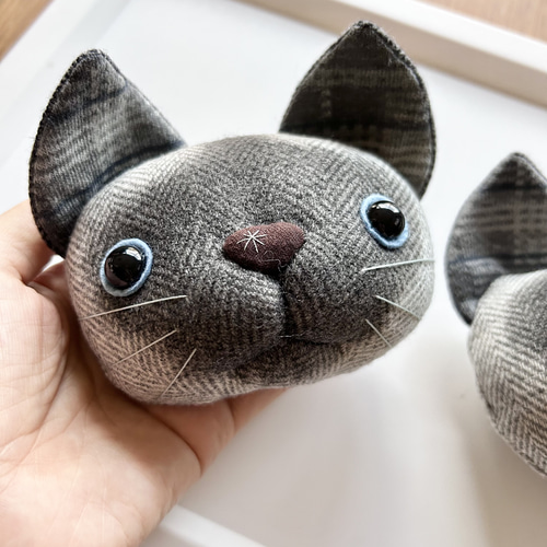 単品【グレーのシャムねこちゃん❗️】靴下ぬいぐるみ ぬいぐるみ art 