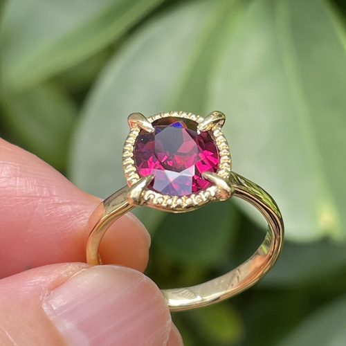 ロードライト ガーネット オーバルカット 10×8 jewelryリング シルバー 