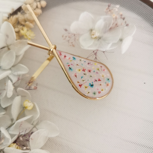 ポニーフック 押し花 ヘアアクセサリー