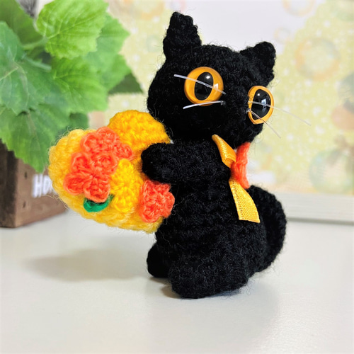 あみぐるみ 黒猫 手編み ハンドメイド ぬいぐるみ 編みぐるみ リアルなかぎ針編みの黒猫編みぐるみのパターン（PDF） - Etsy 日本