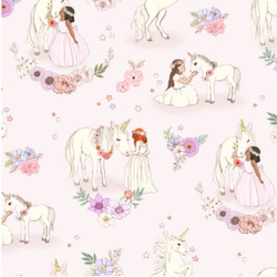Belle&Boo “Unicorn dusky pink” ユニコーンピンク　約75×50cm 2枚目の画像