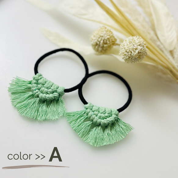 macramé ＊2個set＊ヘアアクセサリー 2枚目の画像