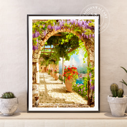 アートポスター パームビーチ フロリダ ヤシの木 青空 リゾート