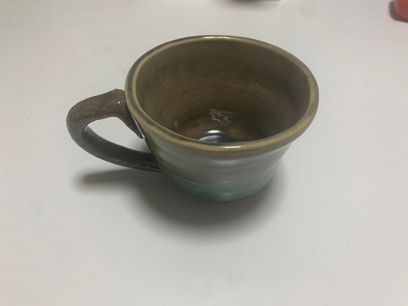マグカップ（灰色、緑） 1枚目の画像