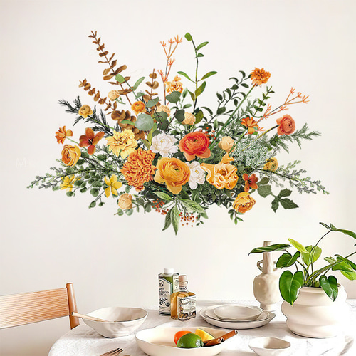 インテリア生花 ウォールステッカー SX36 花束 花 自然 癒す DIY 壁紙 インテリア