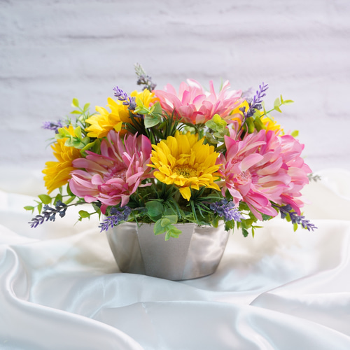 ガーベラ アレンジメント】アーティフィシャルフラワー オレンジ