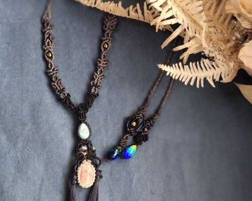 カンテラオパール　ネックレス　刻印あり カンテラオパール ネックレス 刻印あり ブルーの遊色効果