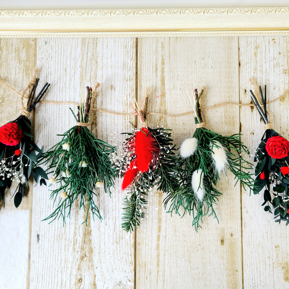 5set fd【winter scenery】もみの木ミニスワッグのナチュラル