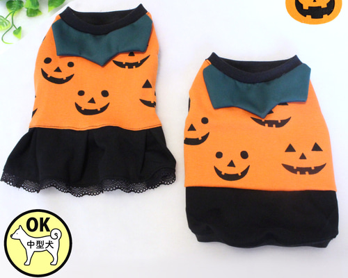 ❀チェリー❀　ハンドメイド　犬服　ハロウィン　①タンクトップ2着 犬服ハンドメイドハロウィンタンクトップ - メルカリ