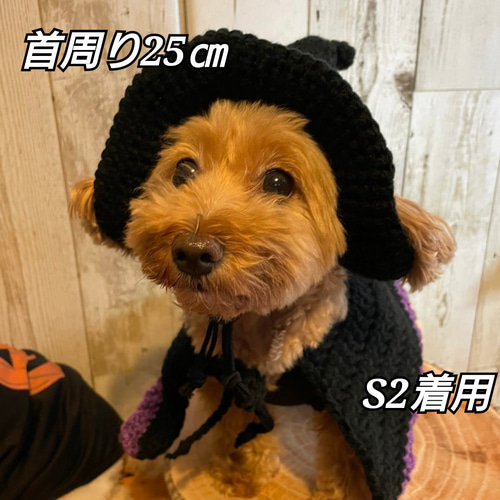 ハンドメイド　ハロウィン犬帽子 ハロウィン》犬の帽子☆魔女の帽子 ペット服・アクセサリー Na