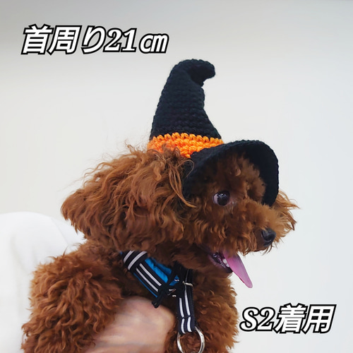 ハロウィン》犬の帽子☆魔女の帽子 ペット服・アクセサリー Na