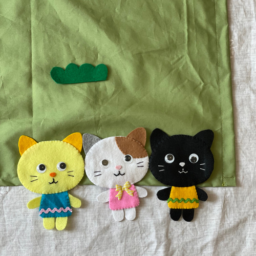 エプロンシアター かくれんぼだあれ こぶたきつねねこ おもちゃ・人形