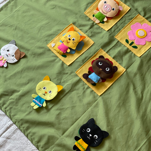 エプロンシアター かくれんぼだあれ こぶたきつねねこ おもちゃ・人形