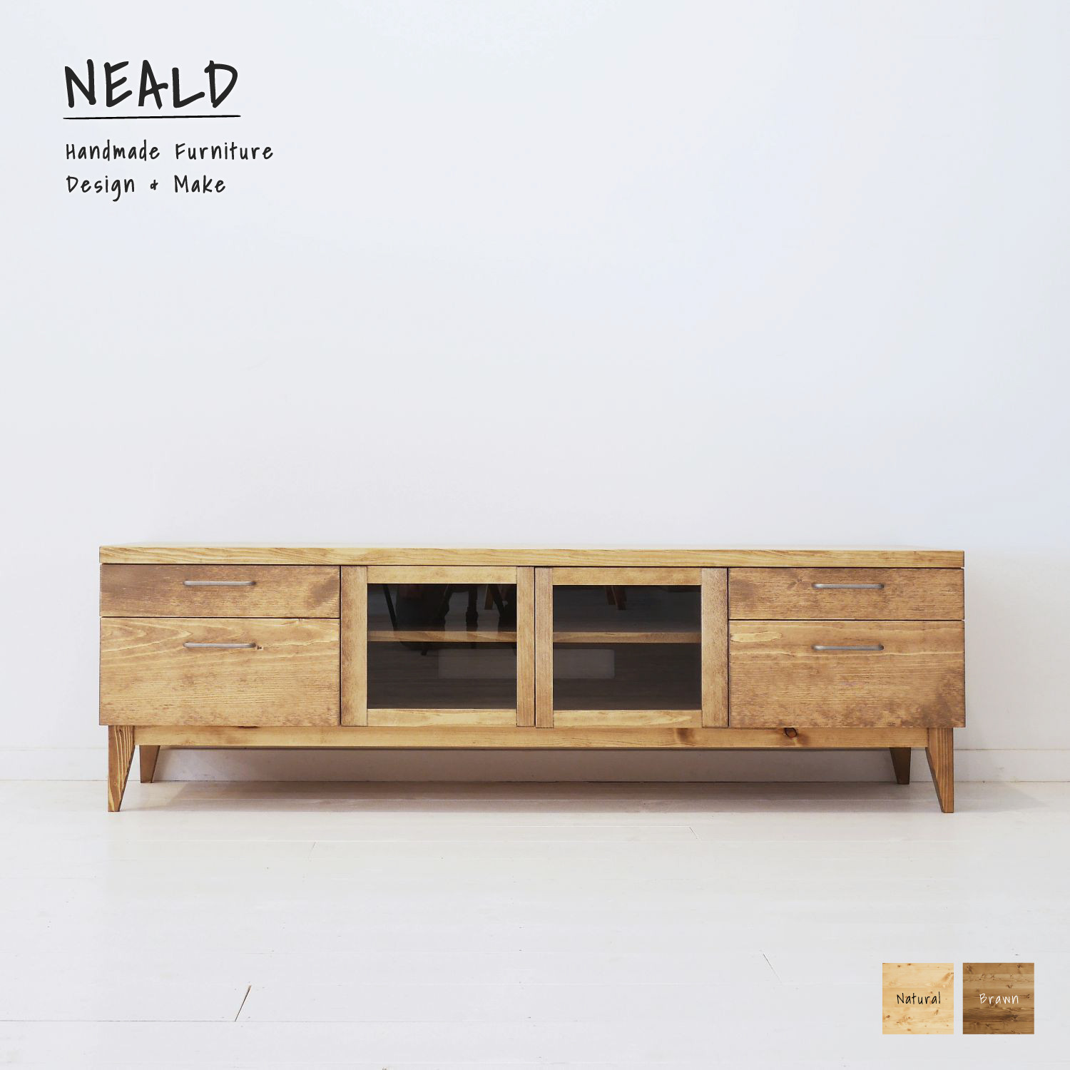 [送料無料] 無垢 テレビボード テレビ台 ローボード w150 [受注製作] J-21