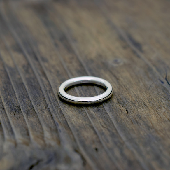 Round circle / 3mm Silver ring #10/ シルバーリング　10号　シンプル2 3枚目の画像